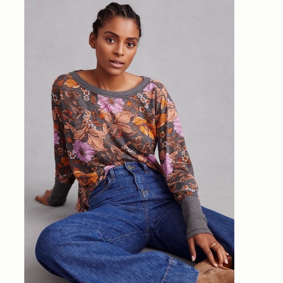 NWT Anthropologie Pilcro Heritage Oversized Boxy Pullover S - Picture 5 of 16